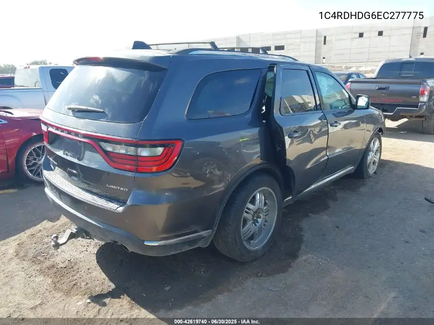 2014 Dodge Durango Limited VIN: 1C4RDHDG6EC277775 Lot: 42619740