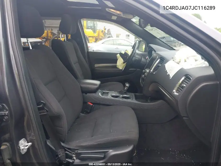 2018 Dodge Durango Sxt Awd VIN: 1C4RDJAG7JC116289 Lot: 42256051