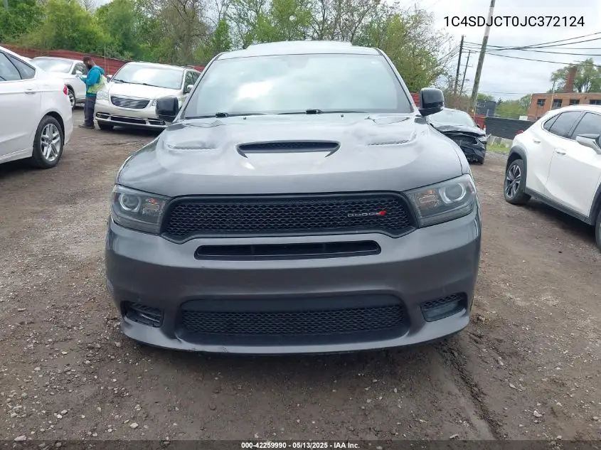 2018 Dodge Durango R/T Awd VIN: 1C4SDJCT0JC372124 Lot: 42259990