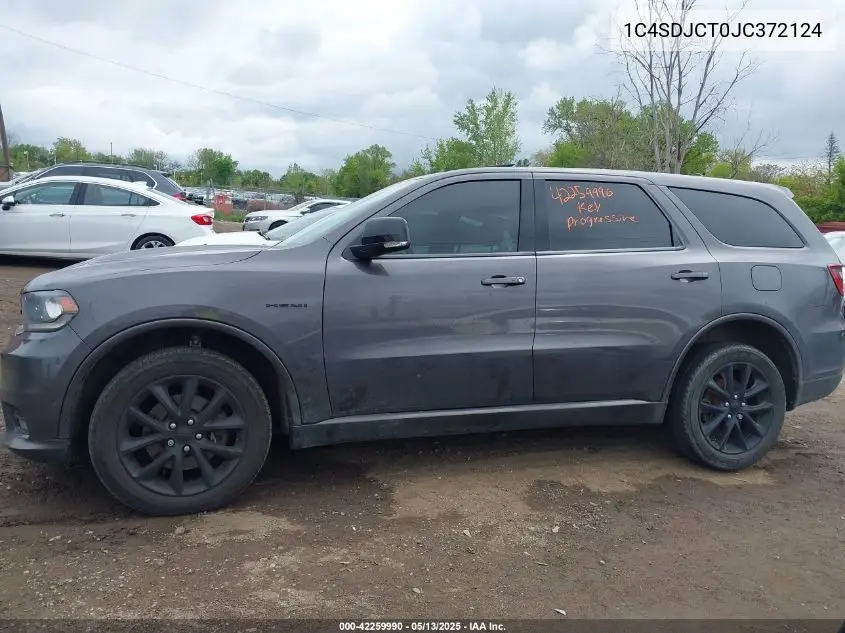 2018 Dodge Durango R/T Awd VIN: 1C4SDJCT0JC372124 Lot: 42259990
