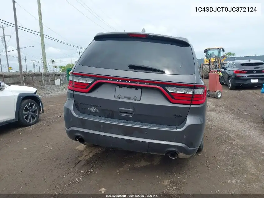 2018 Dodge Durango R/T Awd VIN: 1C4SDJCT0JC372124 Lot: 42259990