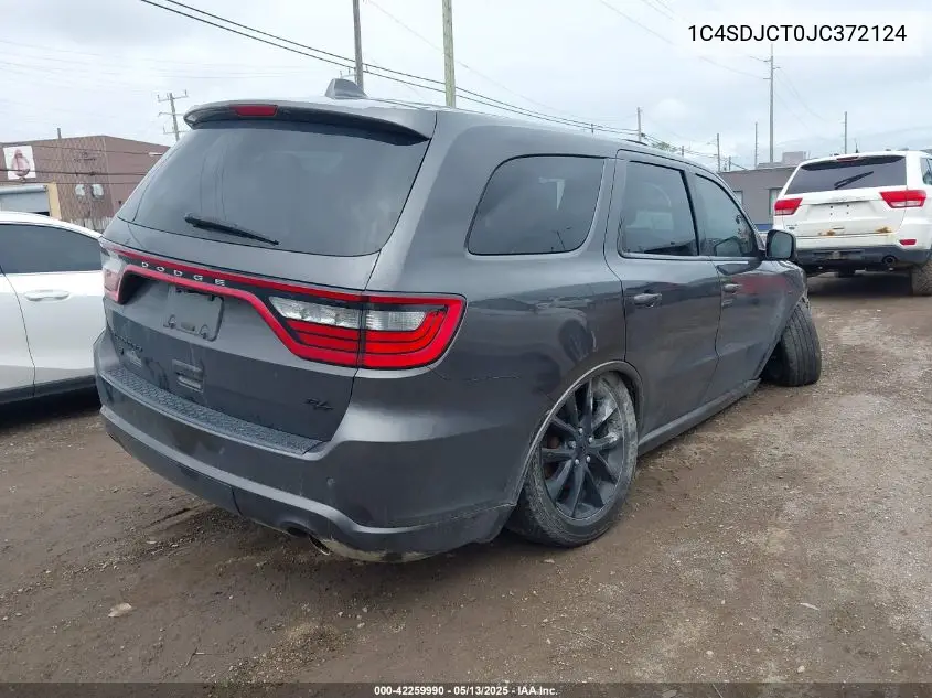 2018 Dodge Durango R/T Awd VIN: 1C4SDJCT0JC372124 Lot: 42259990