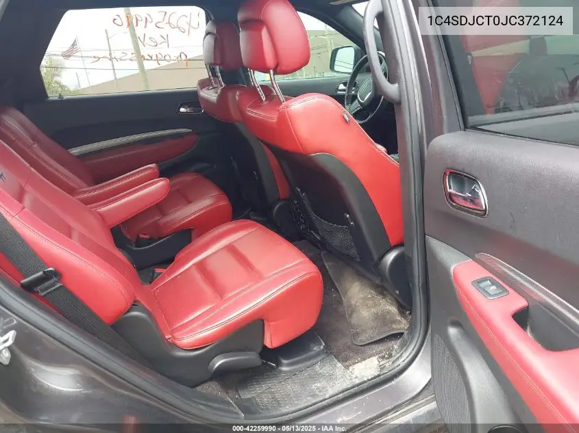 2018 Dodge Durango R/T Awd VIN: 1C4SDJCT0JC372124 Lot: 42259990