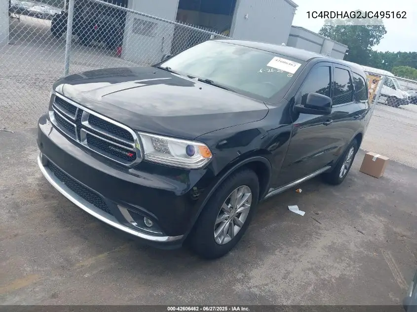 2018 Dodge Durango Sxt Rwd VIN: 1C4RDHAG2JC495162 Lot: 42606462