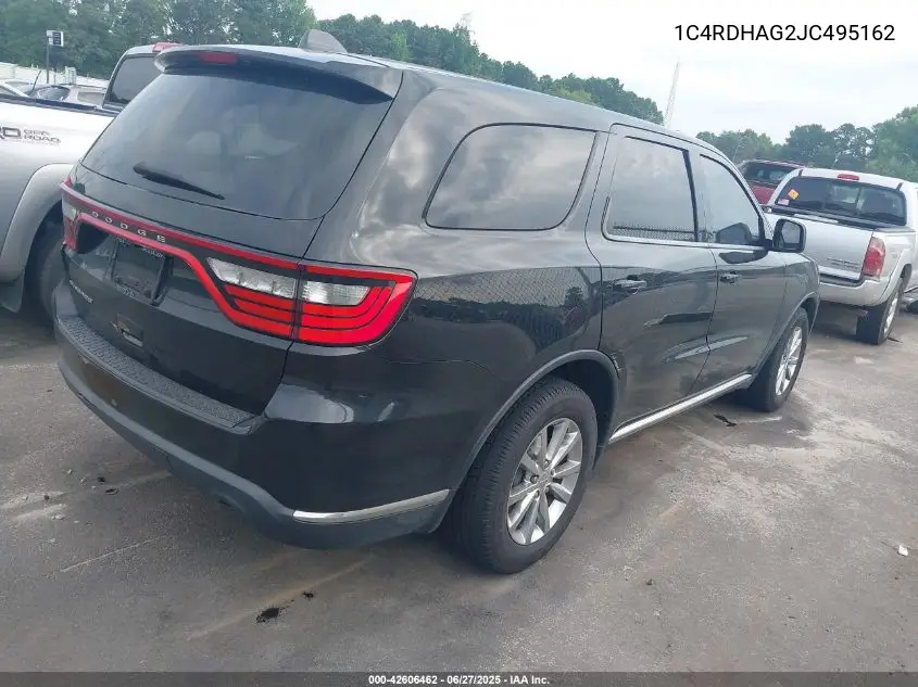 2018 Dodge Durango Sxt Rwd VIN: 1C4RDHAG2JC495162 Lot: 42606462