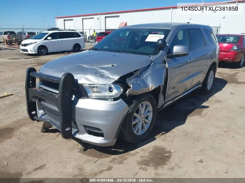 2020 Dodge Durango Pursuit Awd VIN: 1C4SDJFTXLC381850 Lot: 41691606