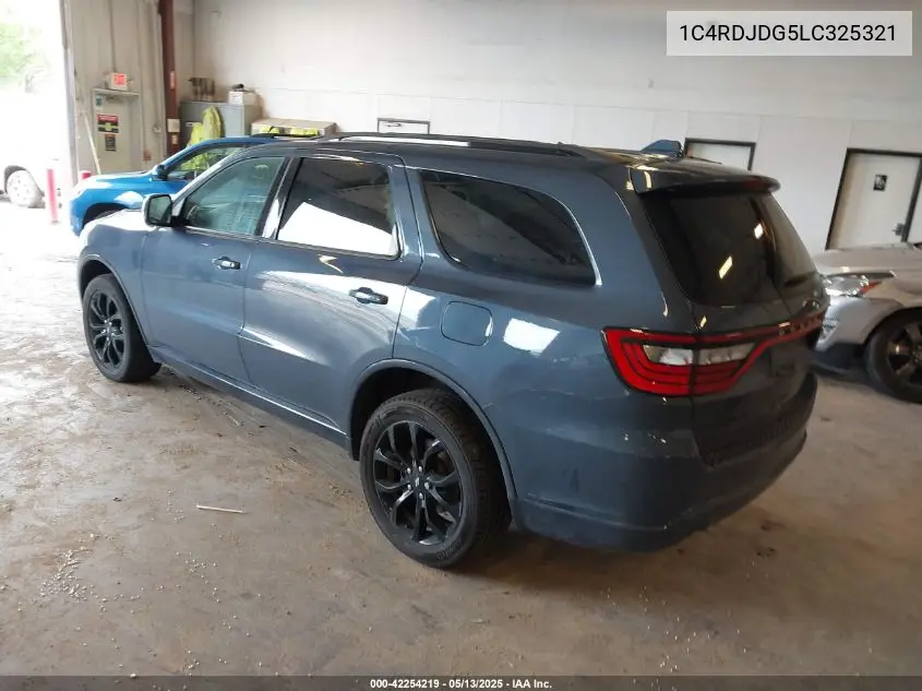 2020 Dodge Durango Gt Plus Awd VIN: 1C4RDJDG5LC325321 Lot: 42254219
