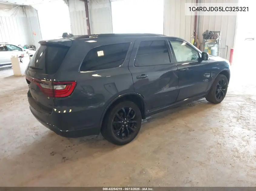 2020 Dodge Durango Gt Plus Awd VIN: 1C4RDJDG5LC325321 Lot: 42254219