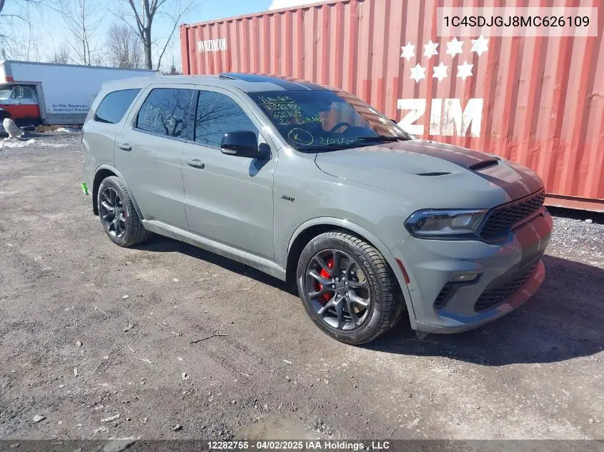 2021 Dodge Durango Srt 392 VIN: 1C4SDJGJ8MC626109 Lot: 12282755