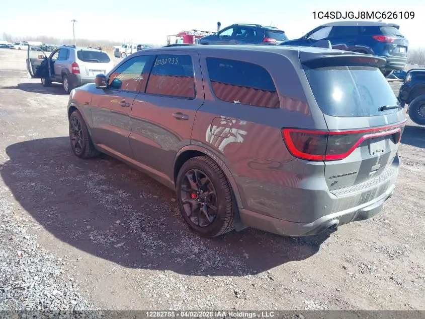 2021 Dodge Durango Srt 392 VIN: 1C4SDJGJ8MC626109 Lot: 12282755
