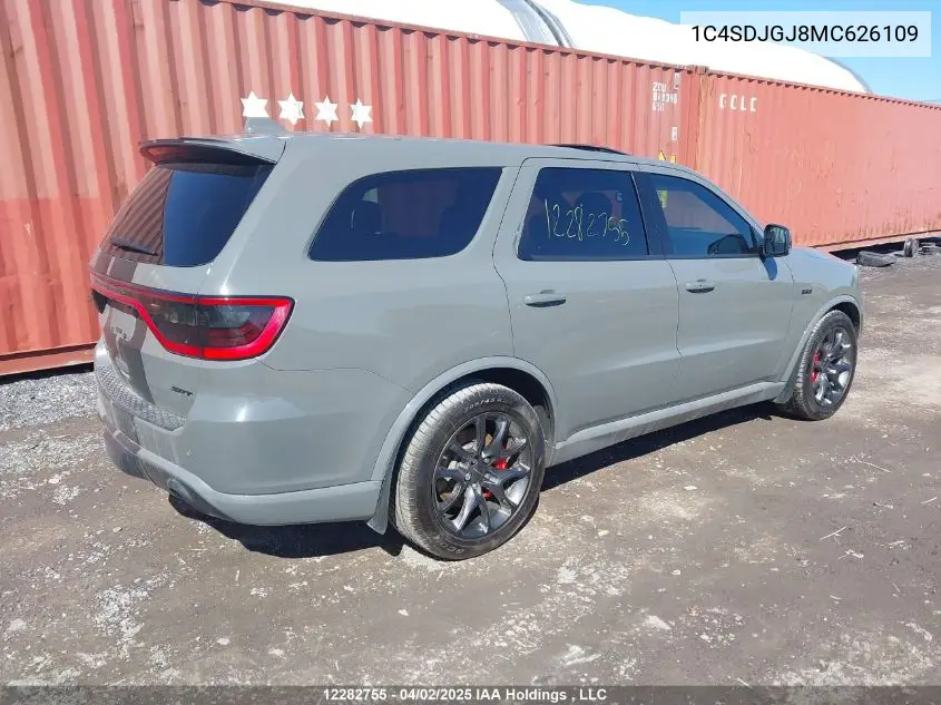 2021 Dodge Durango Srt 392 VIN: 1C4SDJGJ8MC626109 Lot: 12282755
