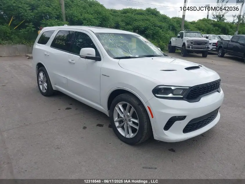1c4sdjct0mc642036 1C4SDJCT0MC642036 2021 Dodge Durango