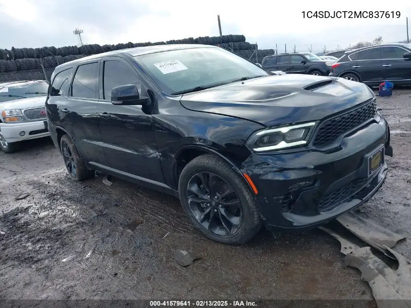 2021 Dodge Durango R/T Awd VIN: 1C4SDJCT2MC837619 Lot: 41579641