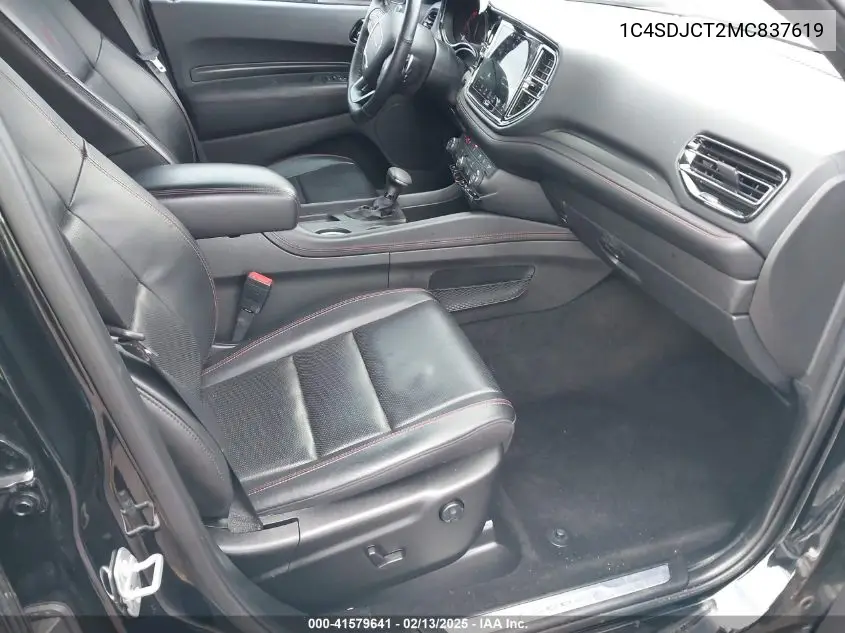 2021 Dodge Durango R/T Awd VIN: 1C4SDJCT2MC837619 Lot: 41579641