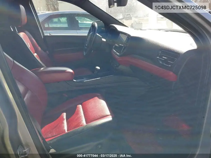 2021 Dodge Durango R/T Awd VIN: 1C4SDJCTXMC725098 Lot: 41777044