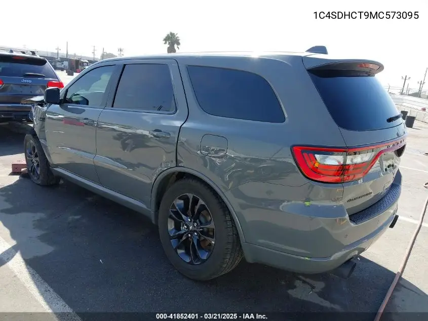 2021 Dodge Durango R/T Rwd VIN: 1C4SDHCT9MC573095 Lot: 41852401
