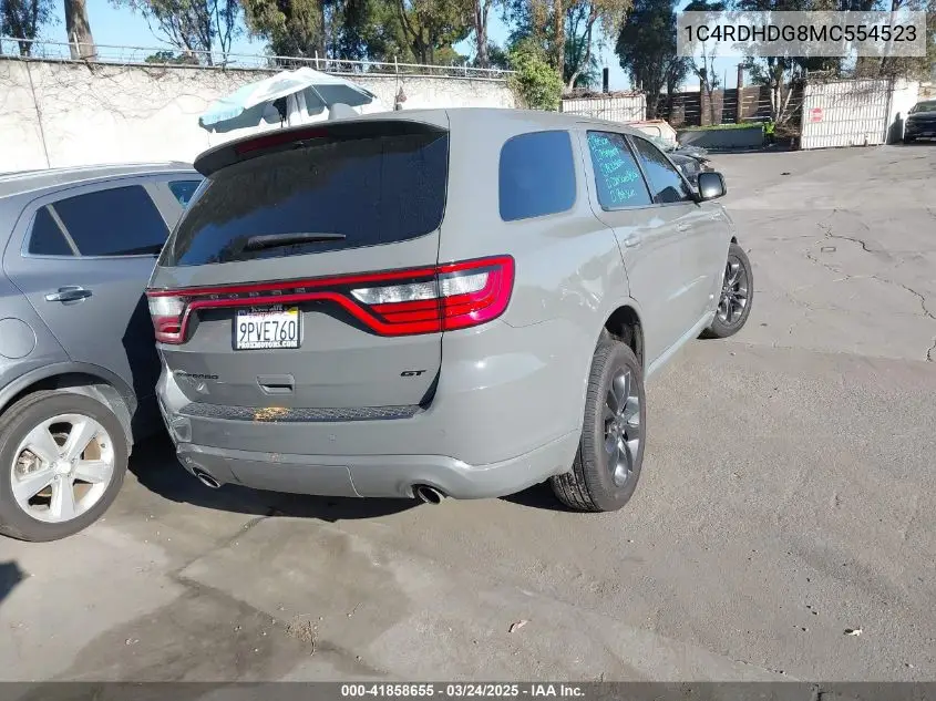 2021 Dodge Durango Gt Plus Rwd VIN: 1C4RDHDG8MC554523 Lot: 41858655