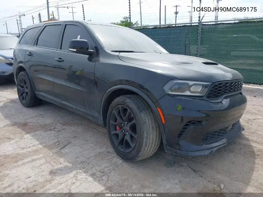 2021 Dodge Durango Srt Hellcat Awd VIN: 1C4SDJH90MC689175 Lot: 42244275