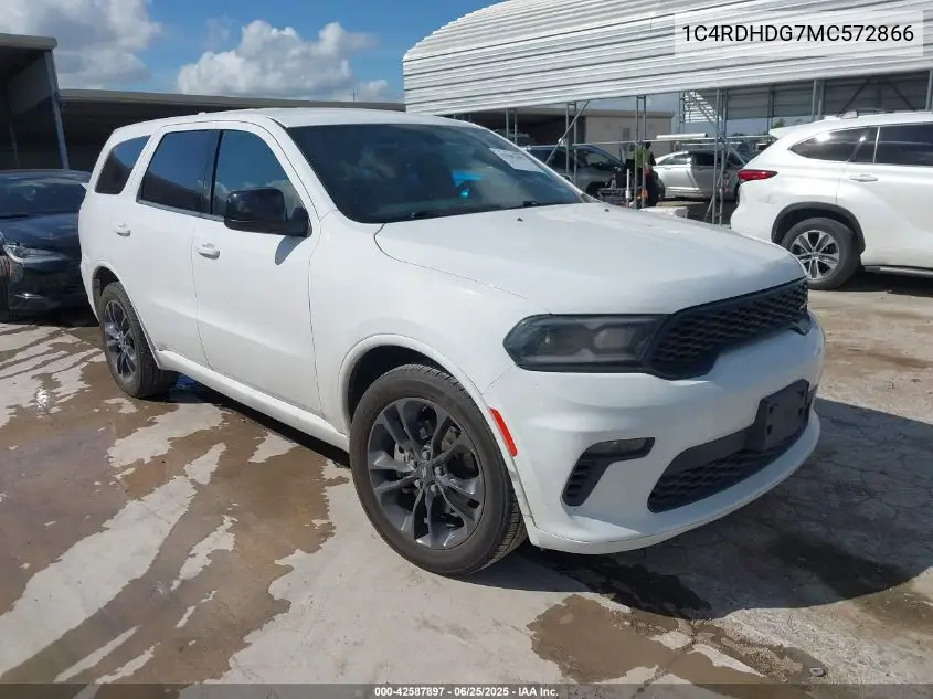 2021 Dodge Durango Gt Rwd VIN: 1C4RDHDG7MC572866 Lot: 42587897