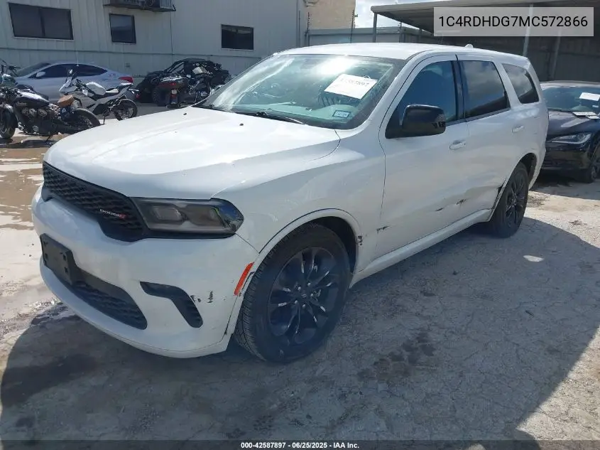 2021 Dodge Durango Gt Rwd VIN: 1C4RDHDG7MC572866 Lot: 42587897