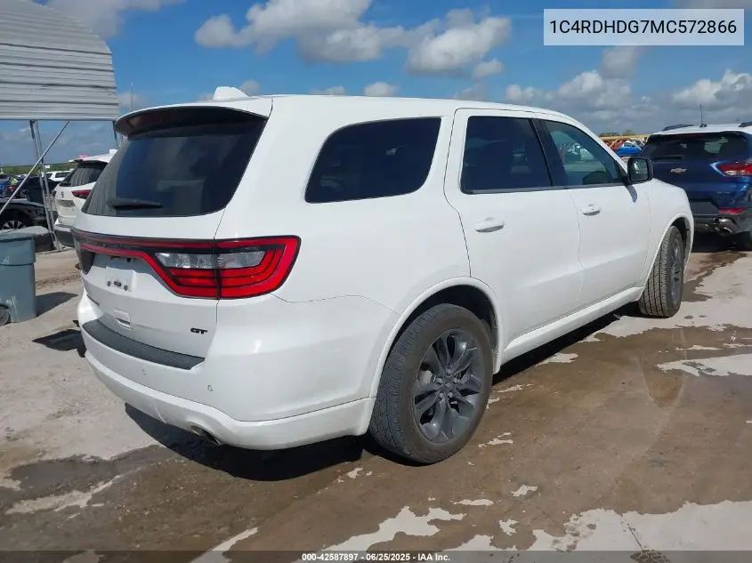 2021 Dodge Durango Gt Rwd VIN: 1C4RDHDG7MC572866 Lot: 42587897