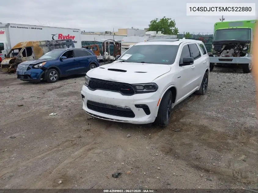 2021 Dodge Durango R/T Awd VIN: 1C4SDJCT5MC522880 Lot: 42589803