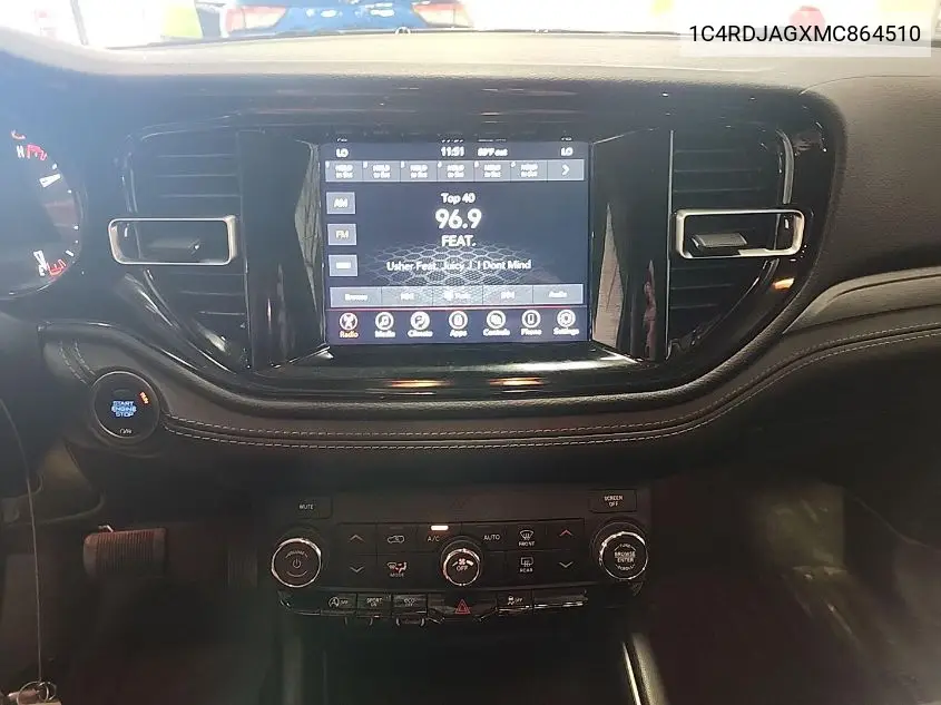 2021 Dodge Durango Sxt Awd VIN: 1C4RDJAGXMC864510 Lot: 42610966