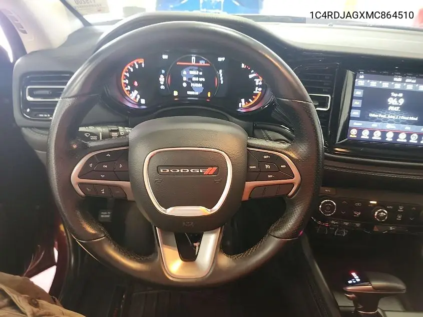 2021 Dodge Durango Sxt Awd VIN: 1C4RDJAGXMC864510 Lot: 42610966
