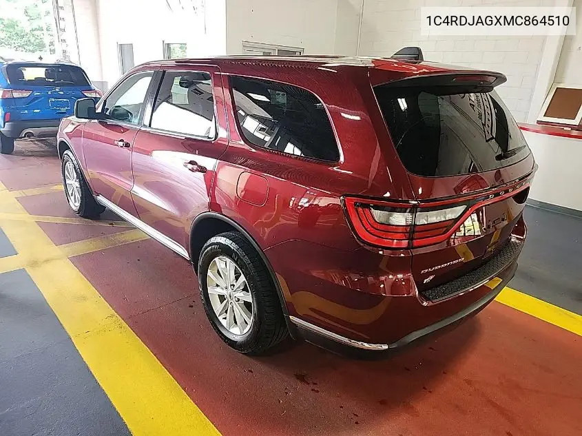 2021 Dodge Durango Sxt Awd VIN: 1C4RDJAGXMC864510 Lot: 42610966