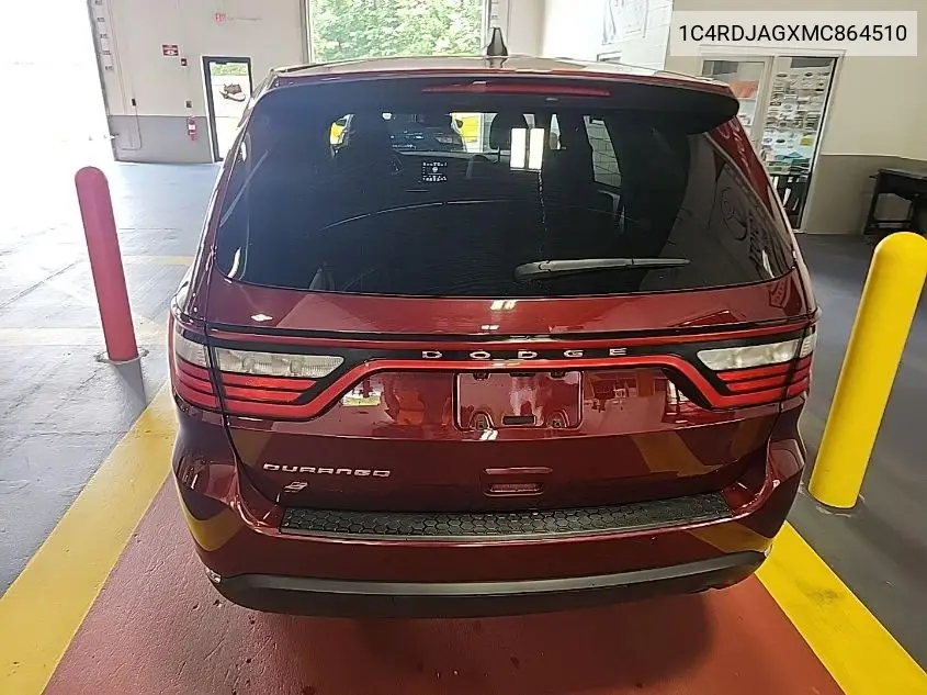 2021 Dodge Durango Sxt Awd VIN: 1C4RDJAGXMC864510 Lot: 42610966