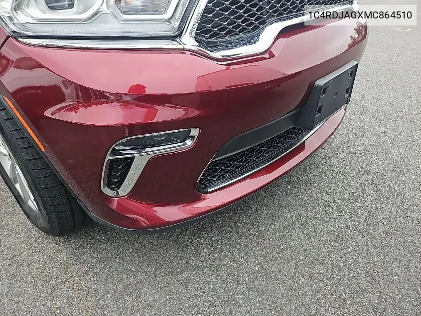 2021 Dodge Durango Sxt Awd VIN: 1C4RDJAGXMC864510 Lot: 42610966
