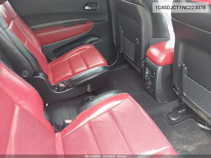 2022 Dodge Durango R/T Awd VIN: 1C4SDJCT1NC223078 Lot: 41990552