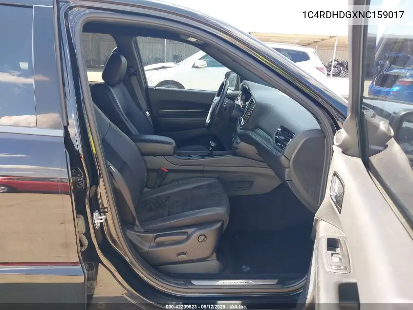 2022 Dodge Durango Gt Plus Rwd VIN: 1C4RDHDGXNC159017 Lot: 42209523