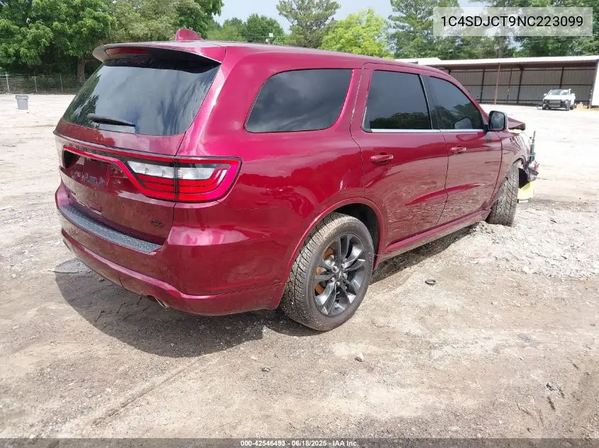2022 Dodge Durango R/T Awd VIN: 1C4SDJCT9NC223099 Lot: 42546493