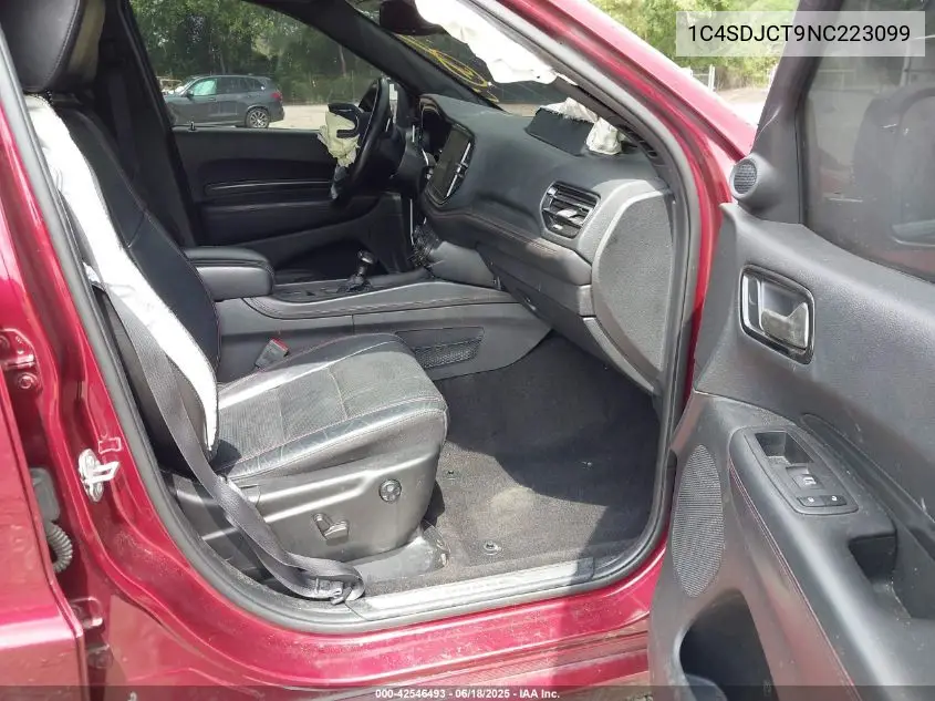 2022 Dodge Durango R/T Awd VIN: 1C4SDJCT9NC223099 Lot: 42546493