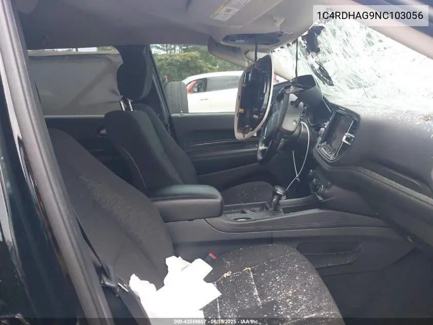 2022 Dodge Durango Sxt Rwd VIN: 1C4RDHAG9NC103056 Lot: 42556607
