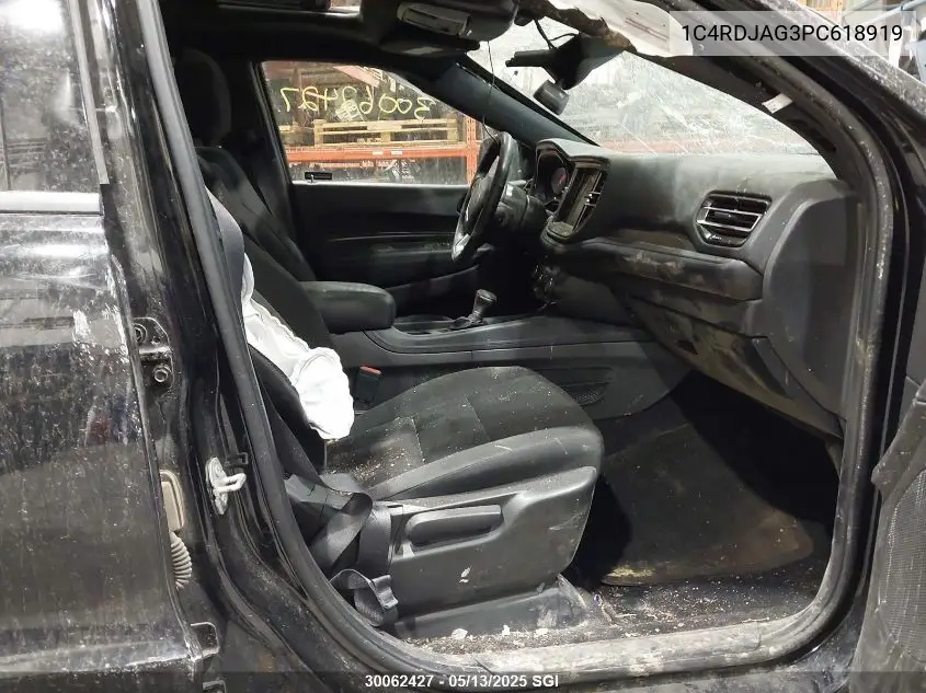 2023 Dodge Durango Sxt VIN: 1C4RDJAG3PC618919 Lot: 30062427