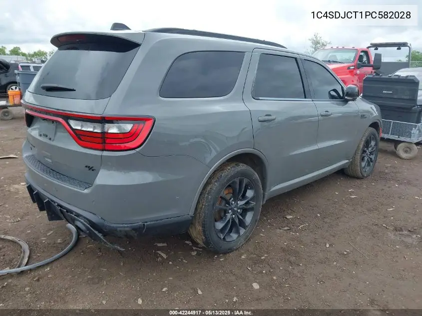 2023 Dodge Durango R/T Plus Awd VIN: 1C4SDJCT1PC582028 Lot: 42244917