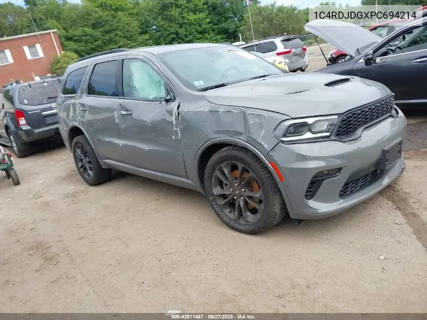 2023 Dodge Durango Gt Premium Awd VIN: 1C4RDJDGXPC694214 Lot: 42611487