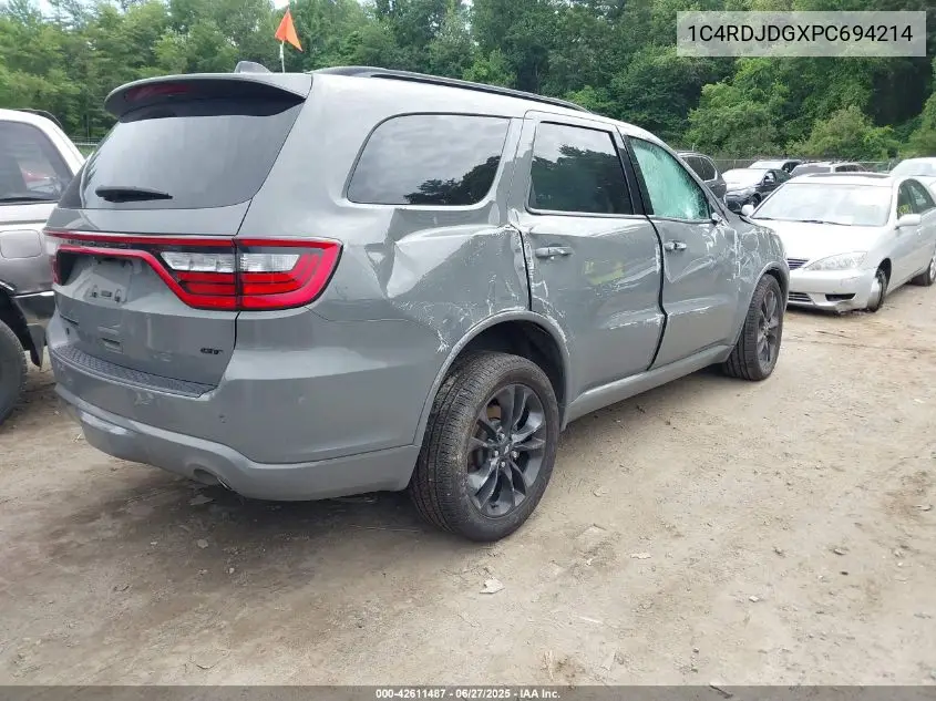 2023 Dodge Durango Gt Premium Awd VIN: 1C4RDJDGXPC694214 Lot: 42611487