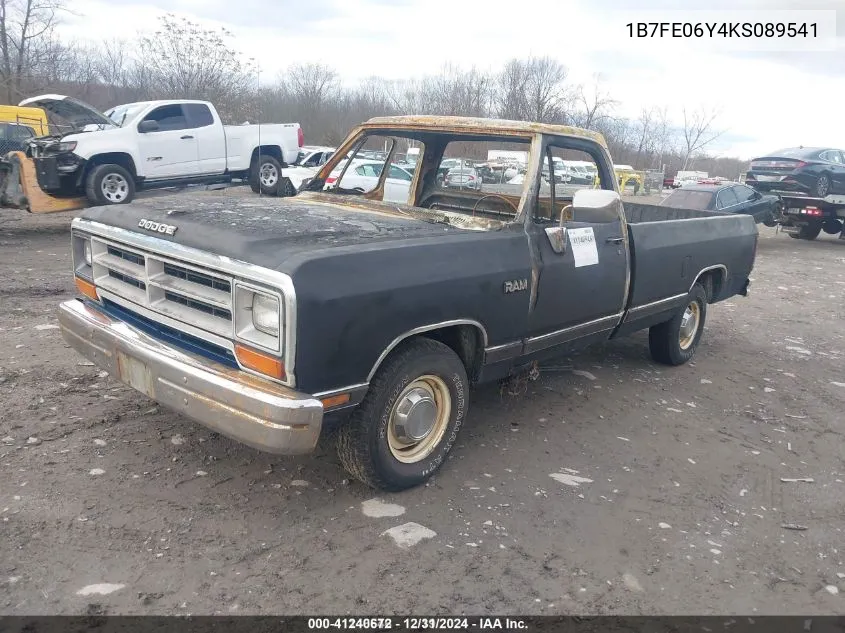 1989 Dodge Ram 100 VIN: 1B7FE06Y4KS089541 Lot: 41240672