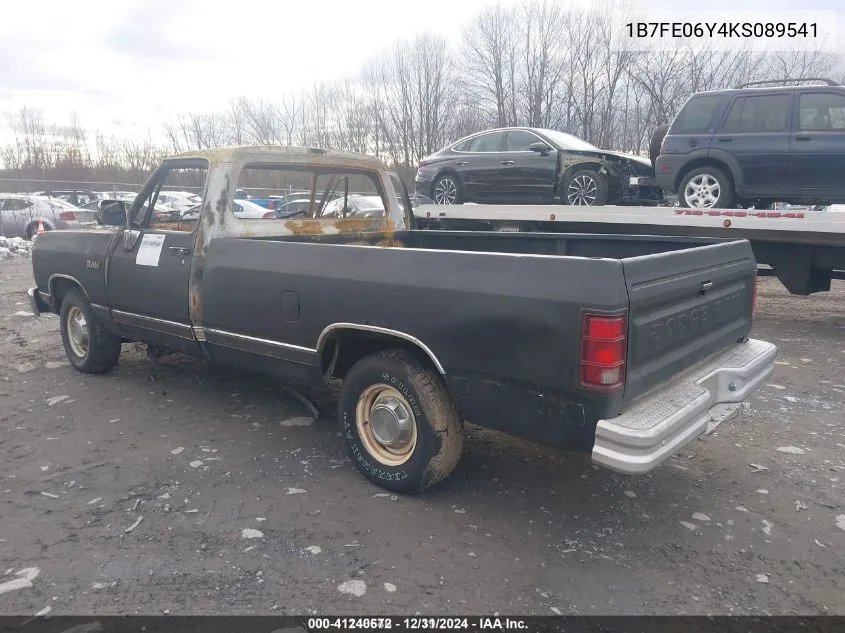 1989 Dodge Ram 100 VIN: 1B7FE06Y4KS089541 Lot: 41240672