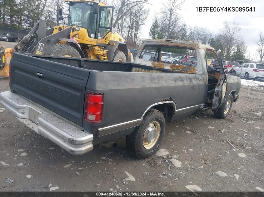1989 Dodge Ram 100 VIN: 1B7FE06Y4KS089541 Lot: 41240672