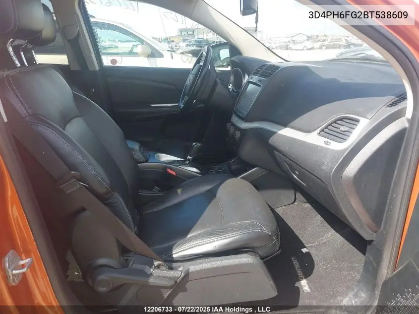 2011 Dodge Journey R/T VIN: 3D4PH6FG2BT538609 Lot: 12206733