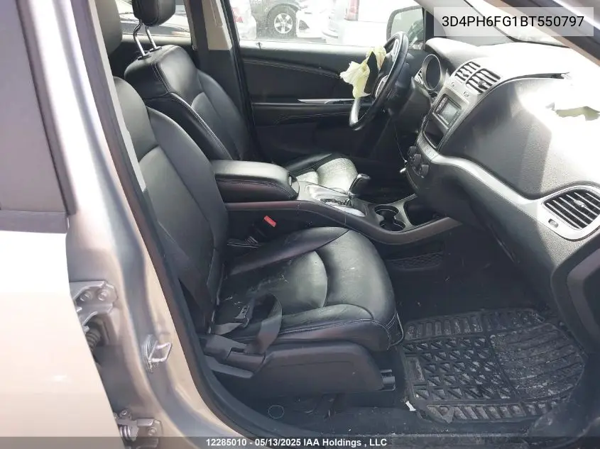 2011 Dodge Journey R/T VIN: 3D4PH6FG1BT550797 Lot: 12285010