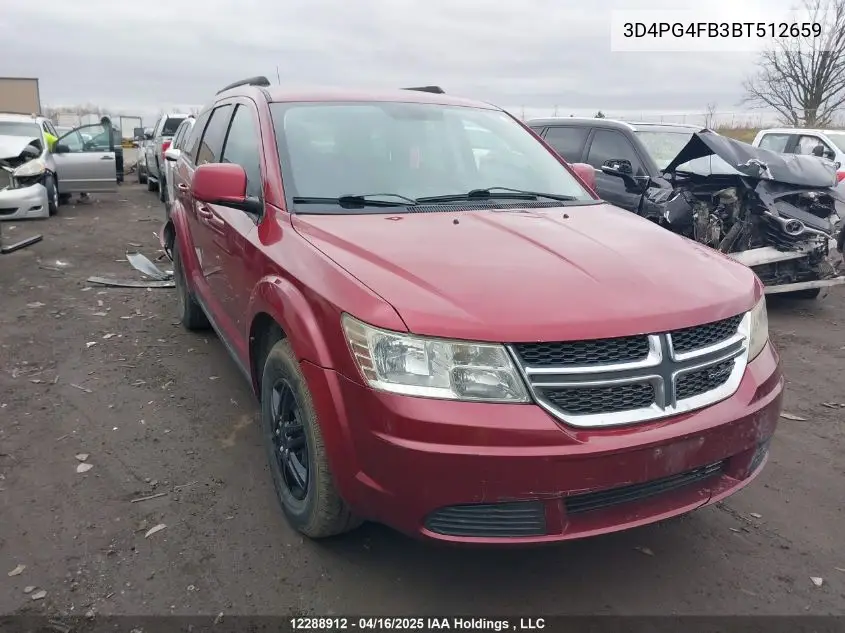 2011 Dodge Journey Express VIN: 3D4PG4FB3BT512659 Lot: 12288912