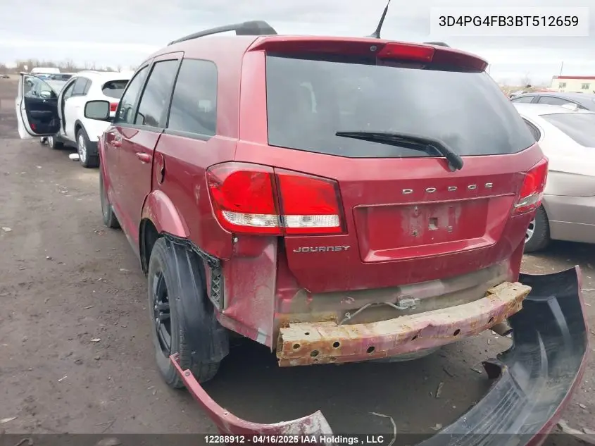 2011 Dodge Journey Express VIN: 3D4PG4FB3BT512659 Lot: 12288912