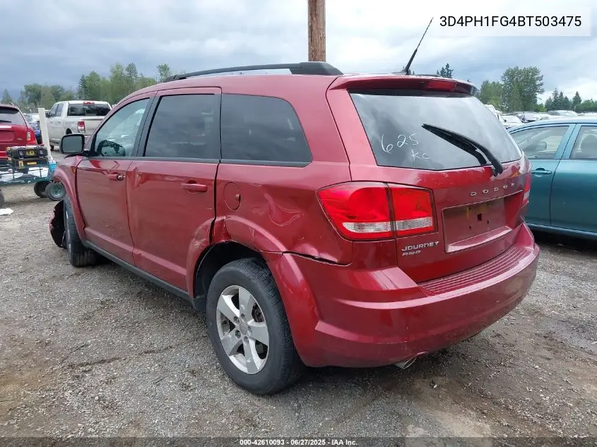 2011 Dodge Journey Mainstreet VIN: 3D4PH1FG4BT503475 Lot: 42610093