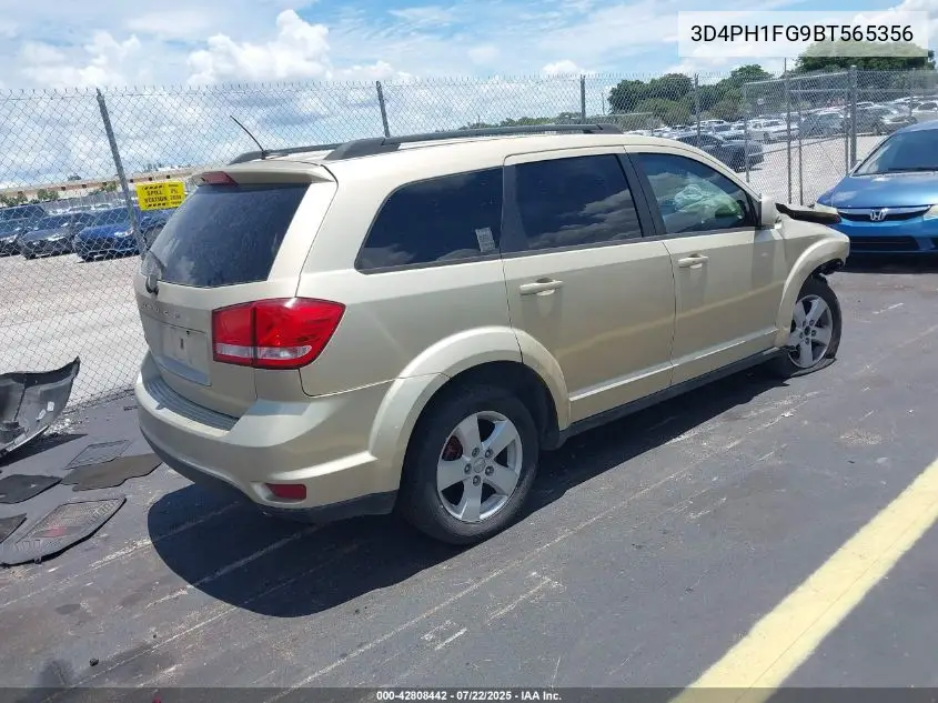 2011 Dodge Journey Mainstreet VIN: 3D4PH1FG9BT565356 Lot: 42808442
