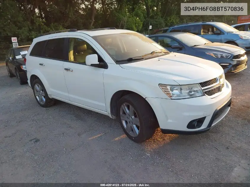 2011 Dodge Journey R/T VIN: 3D4PH6FG8BT570836 Lot: 42814123